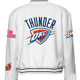 OKLAHOMA CITY THUNDER WOOL VARSITY JACKET WHITE