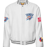 OKLAHOMA CITY THUNDER WOOL VARSITY JACKET WHITE
