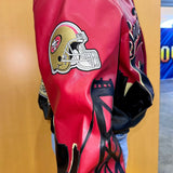 San Francisco 49ers 5X Super Bowl Champion Skyline Vegan Leather Jacket