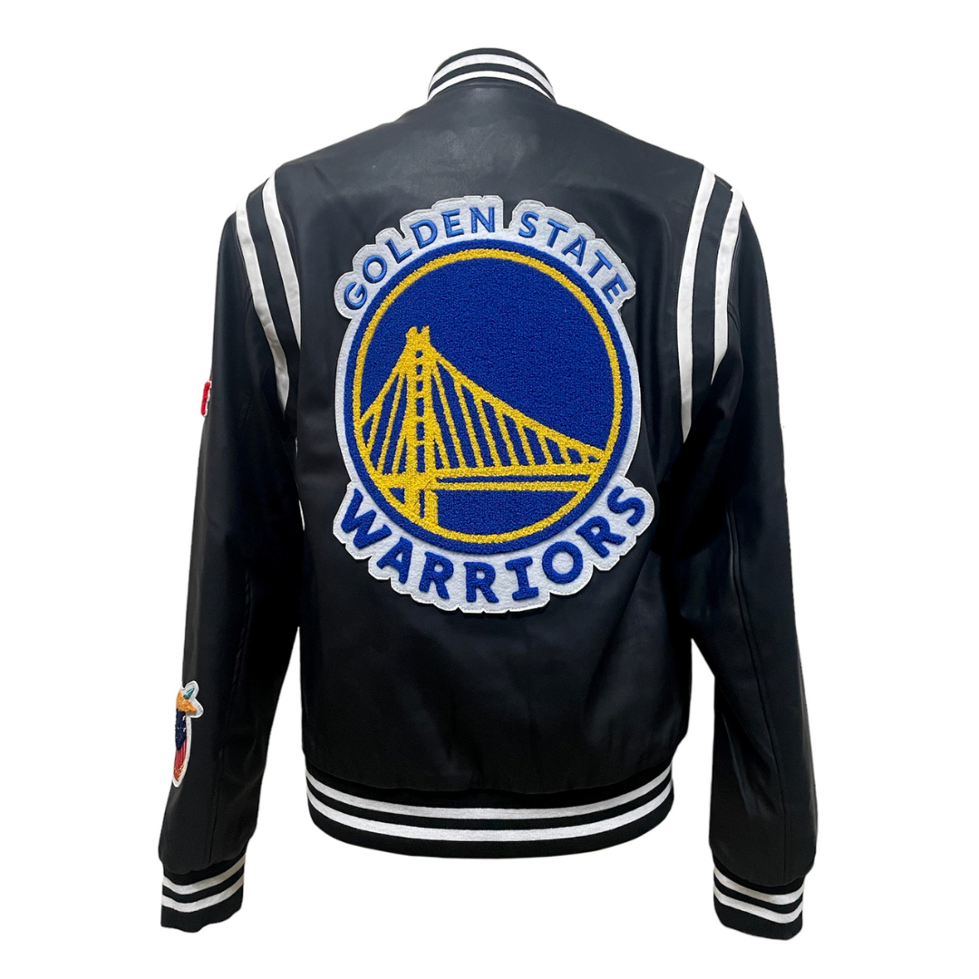 Warriors sales white jacket