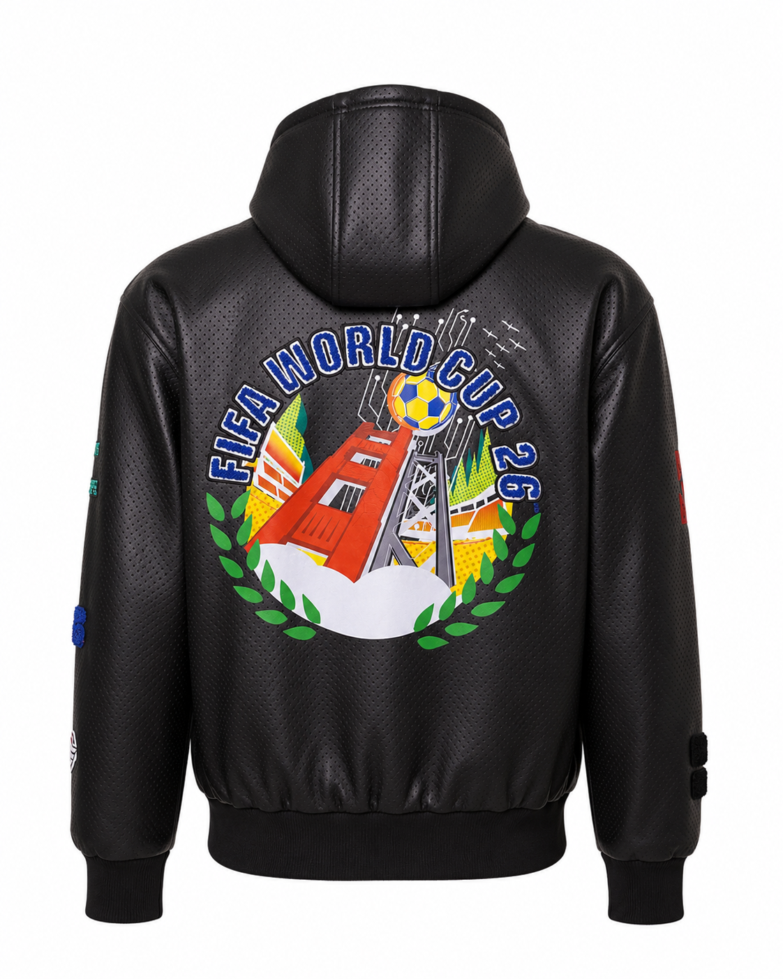 FIFA World Cup 2026 San Francisco Vegan Leather Zip-Up Hooded
