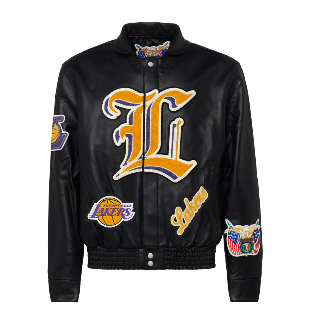 LOS ANGELES LAKERS PLAYOFFS LEATHER JACKET COLOR