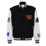 Washington Commanders Wool & Leather Varsity Jacket