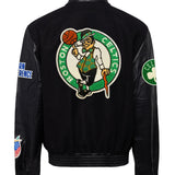 Boston Celtics Wool & Leather Jacket Black