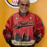 San Francisco 49ers 5X Super Bowl Champion Skyline Vegan Leather Jacket