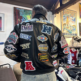 Limited Edition History Of Super Bowl Collage Full Leather Jacket