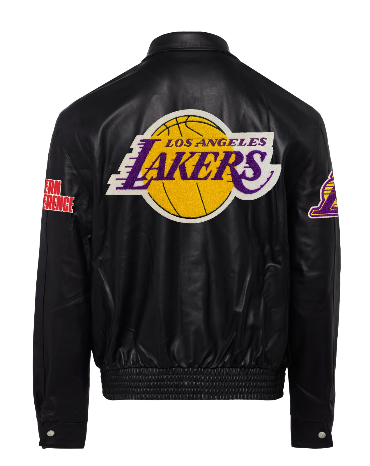 Los Angeles Lakers Full Leather Jacket - Black/Black