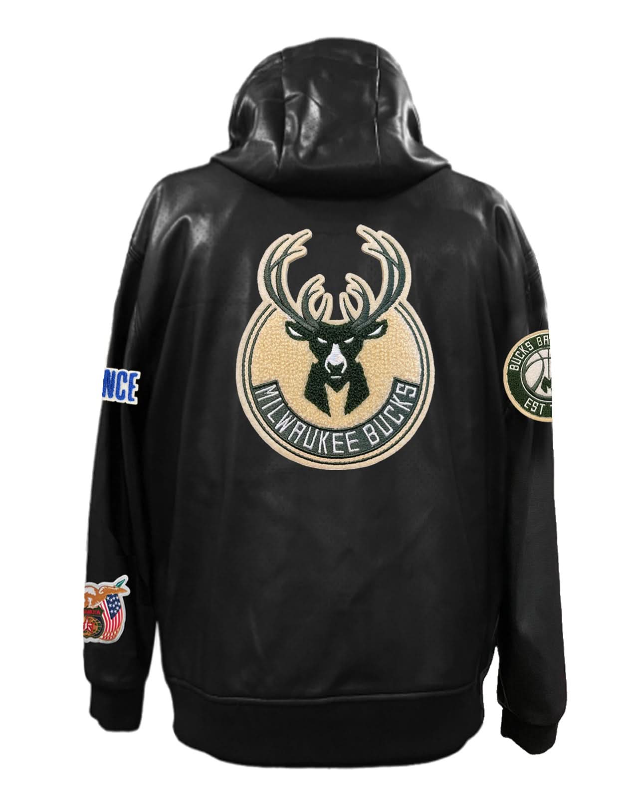 MILWAUKEE BUCKS LIGHTWEIGHT VEGAN ZIP-UP HOODED JACKET