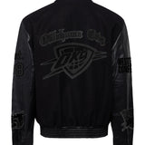 Oklahoma City Thunder Wool & Leather Old English Varsity Jacket