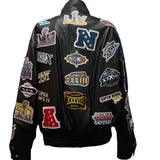 Limited Edition History Of Super Bowl Collage Full Leather Jacket