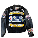 2024 NBA All-Star Indianapolis Wool & Leather Jacket Black