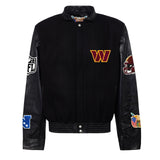 Washington Commanders Wool & Leather Varsity Jacket