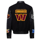 Washington Commanders Wool & Leather Varsity Jacket