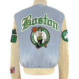 Boston Celtics Wool & Leather Old English Varsity Jacket