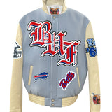 Buffalo Bills Wool & Leather Old English Varsity Jacket