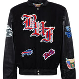 Buffalo Bills Wool & Leather Old English Varsity Jacket