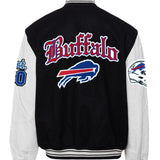 Buffalo Bills Wool & Leather Old English Varsity Jacket