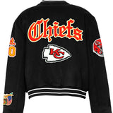 Kansas City Chiefs Wool Old English Varsity Jacket Black