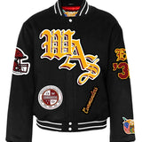 Washington Commanders Wool Old English Varsity Jacket Black