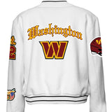 Washington Commanders Wool Old English Varsity Jacket White