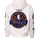 2025 NBA All-Star San Francisco Bay Area Lightweight Vegan Hooded Zip-Up Jacket White