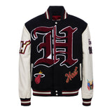 Miami Heat Wool & Leather Varsity Jacket
