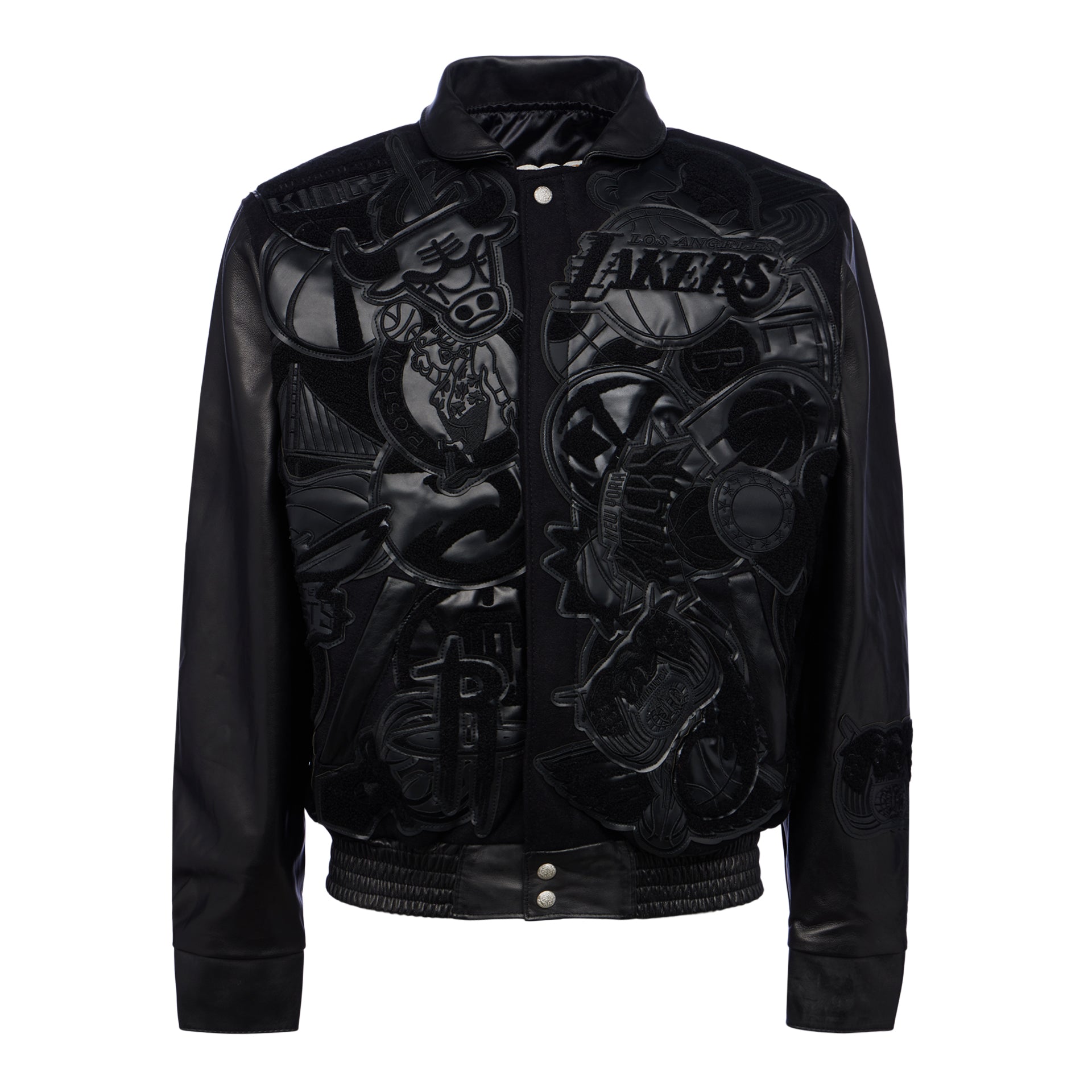 NFL MEGAPATCH WOOL & LEATHER JACKET Black – Jeff Hamilton Shop