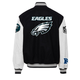 Philadelphia Eagles Wool & Leather Varsity Jacket Black/White