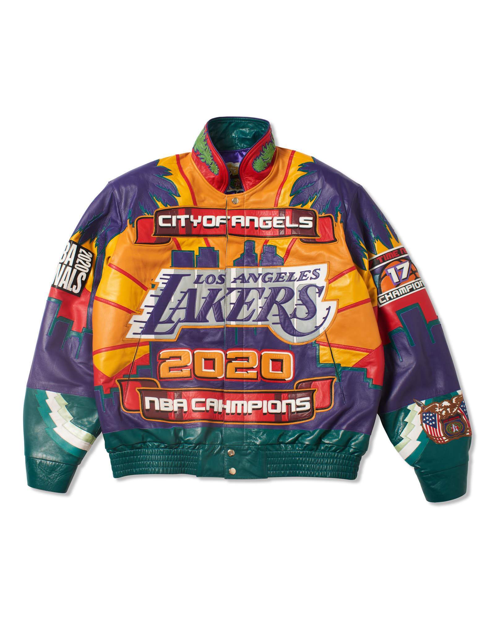 lakers leather jacket