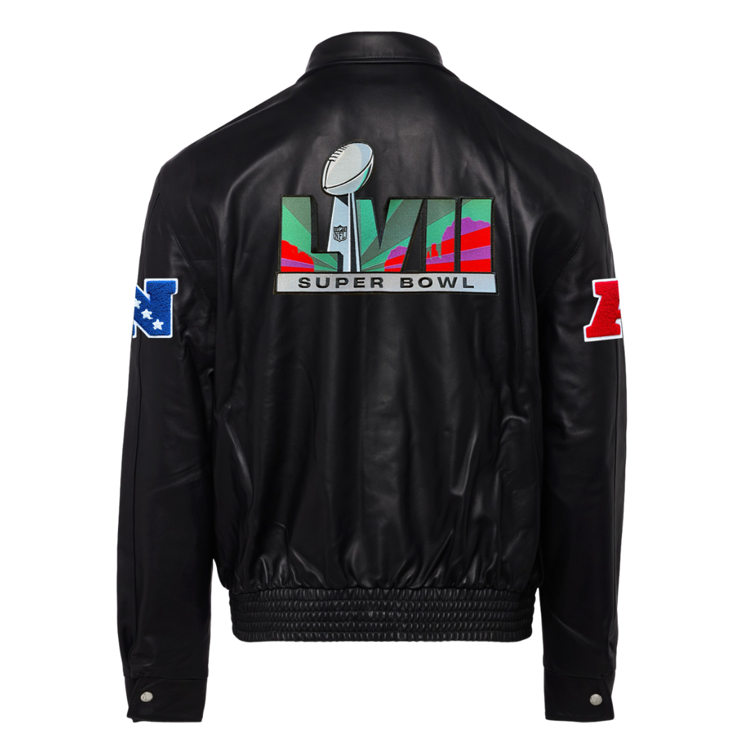 SUPER BOWL LVII LEATHER JACKET Black