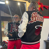 Miami Heat Wool & Leather Varsity Jacket