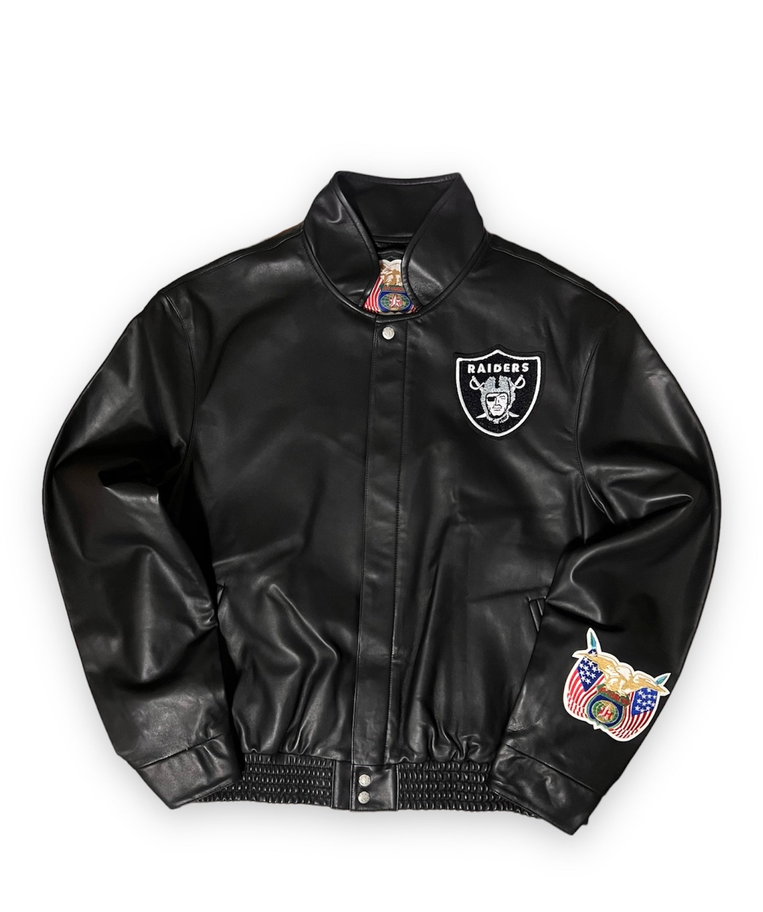 Las Vegas Raiders Letterman Jacket - Black/White