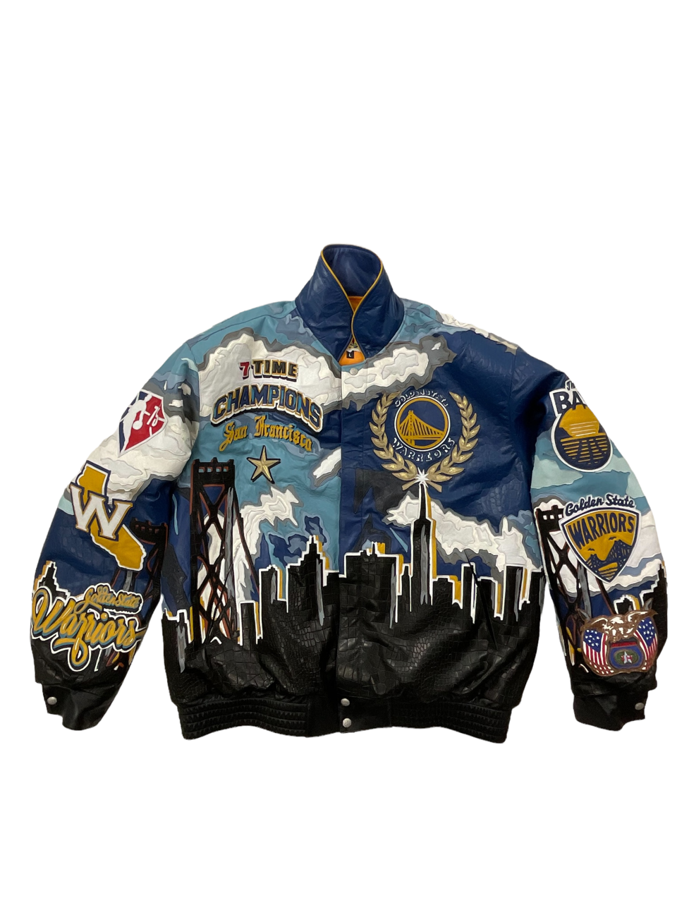 Golden State Warriors 7th Championship Wool & Leather Jacket XL / XL