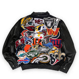 NFL Megapatch Wool & Leather Jacket Black