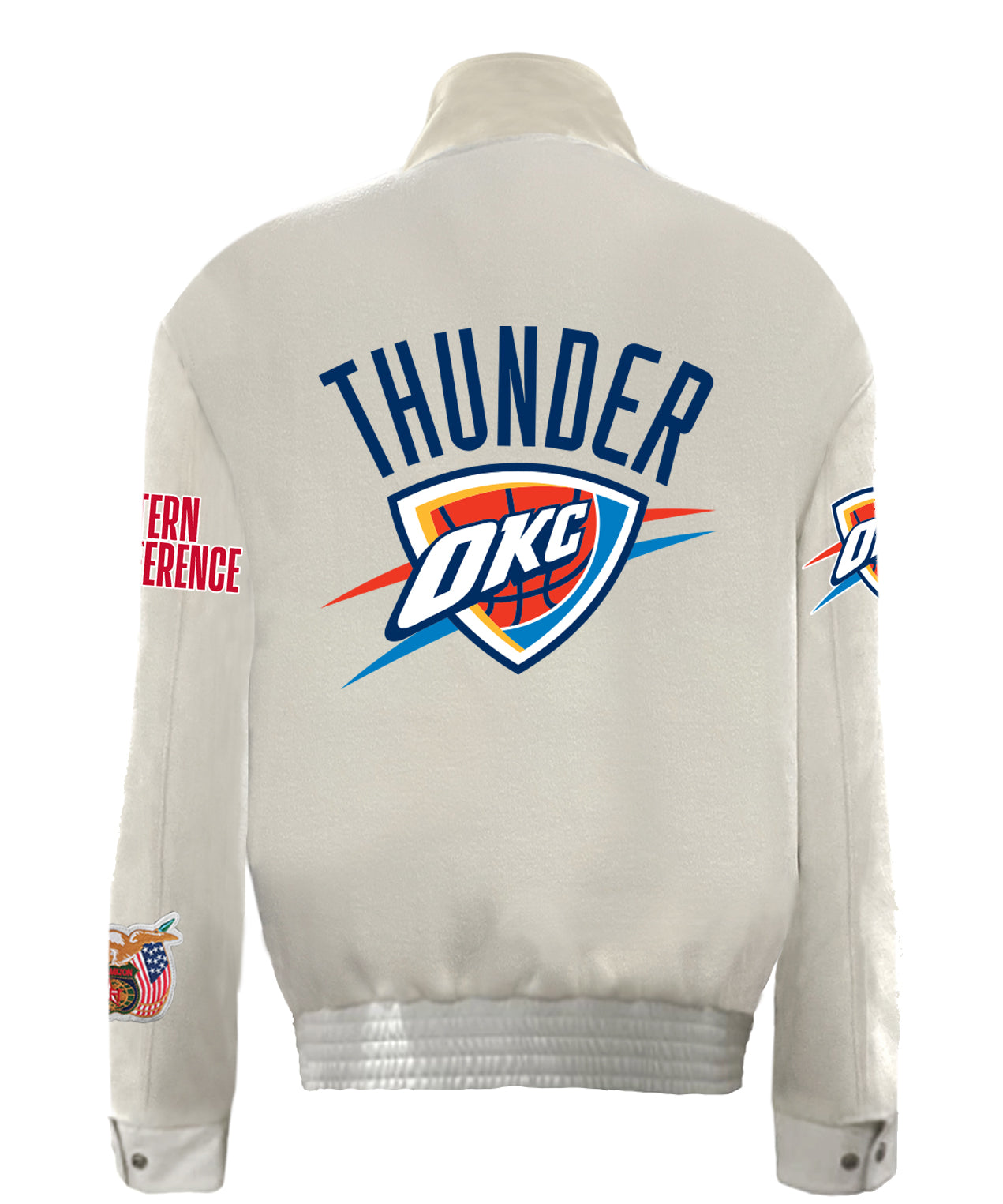 Oklahoma City Thunder Wool & Leather Varsity Jacket