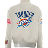 Oklahoma City Thunder Wool & Leather Varsity Jacket