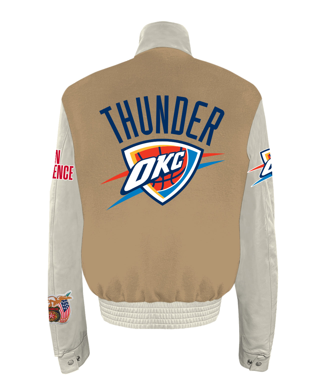 Oklahoma City Thunder Wool & Leather Varsity Jacket