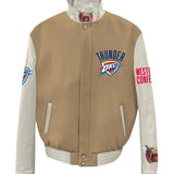 Oklahoma City Thunder Wool & Leather Varsity Jacket