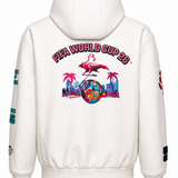 FIFA World Cup 2026 Miami Vegan Leather Zip-Up Hooded Jacket