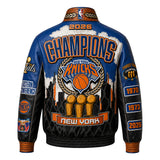 New York Knicks 2026 NBA Champions Italian lambskin Leather Jacket
