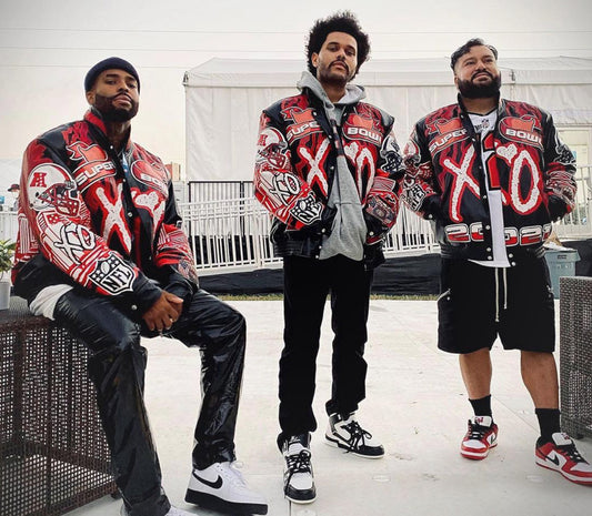 The Weeknd x Jeff Hamilton XO Super Bowl LV Jacket Black/Red Men's