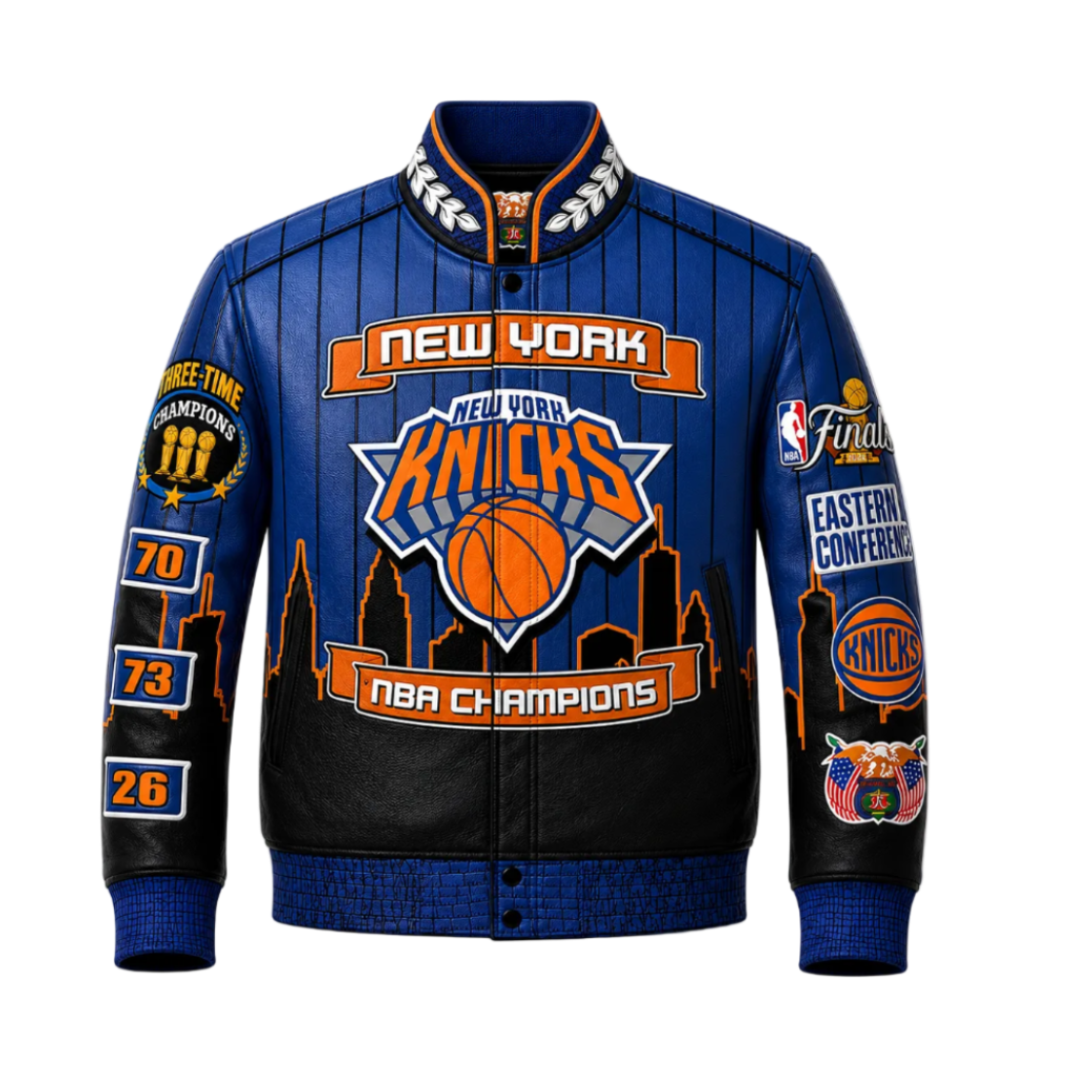 New York Knicks Vegan Leather Jacket – Jeff Hamilton Shop