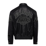 Los Angeles Lakers Full Leather Jacket Black