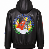 FIFA World Cup 2026 San Francisco Vegan Leather Zip-Up Hooded Jacket