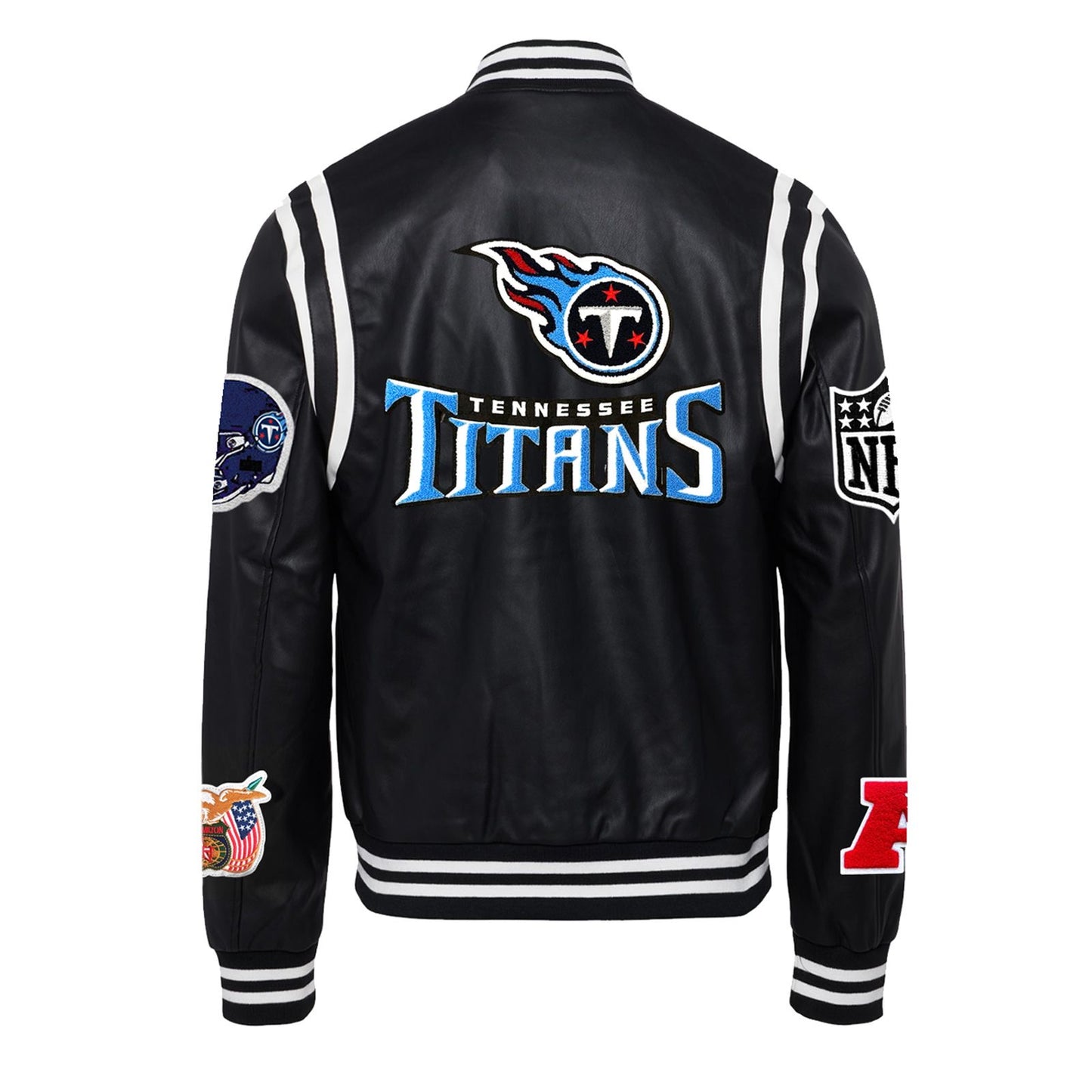 TENNESSEE TITANS VEGAN LEATHER JACKET Black / White