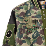 Jeff Hamilton x BAPE Wool & Leather Varsity Jacket