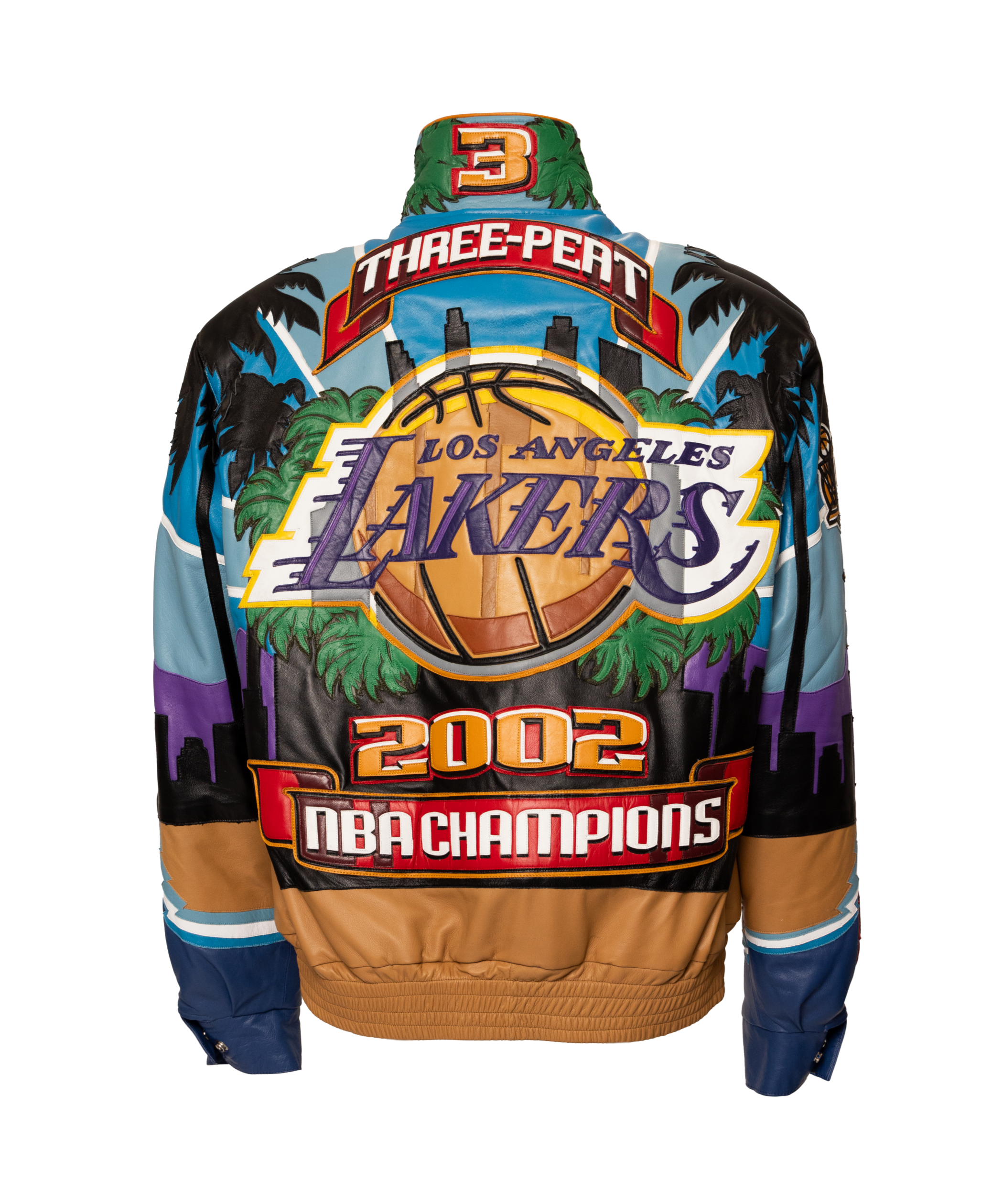 Lakers 2002 3-Peat NBA Championship Genuine Leather Jacket Lakers 2002 3-Peat NBA Championship Genuine Leather Jacket