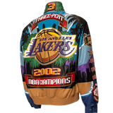 Lakers 2002 3-Peat NBA Championship Genuine Leather Jacket