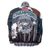 Philadelphia Eagles 2-Time Super Bowl Champions Genuine Leather Jacket