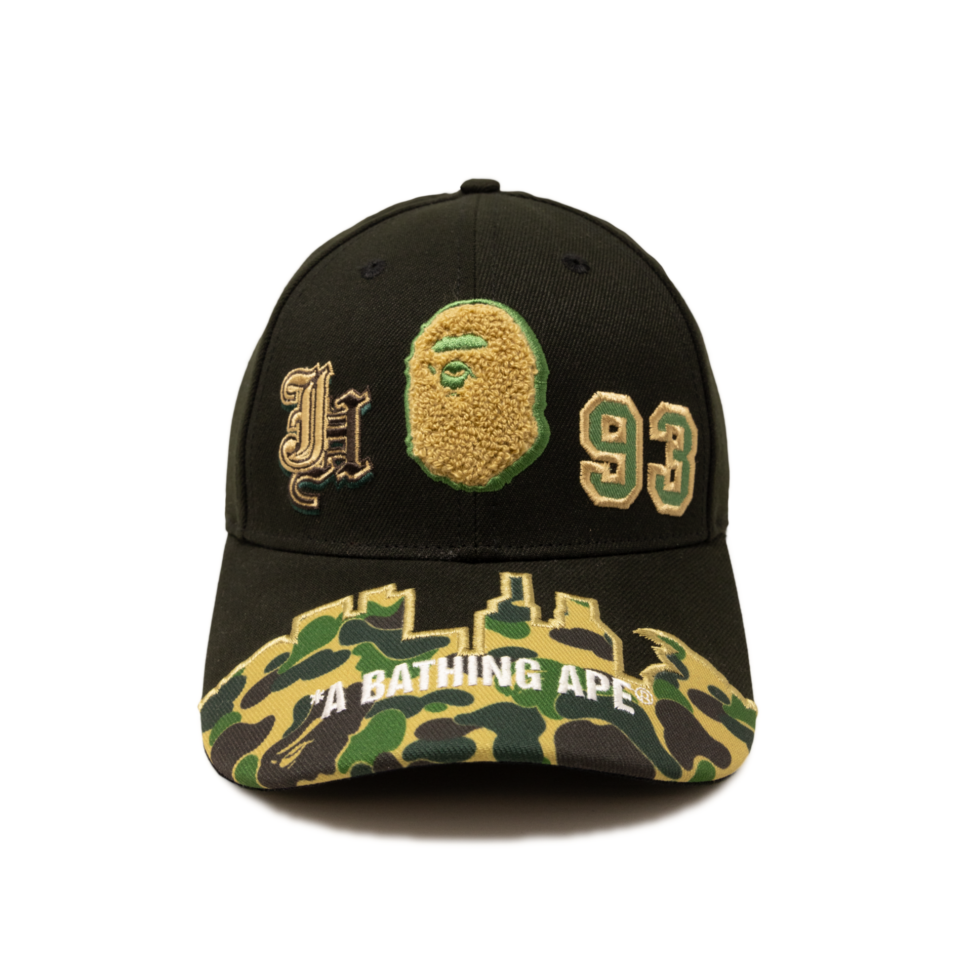 【A BATHING APE】大人気☆リバーシブル MONOGRAM BUCKLE HAT A BATHING APE｜COLLEGE MONOGRAM REVERSIBLE BUCKLE HAT
